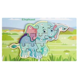 Puzzle Drewniane – Słonik