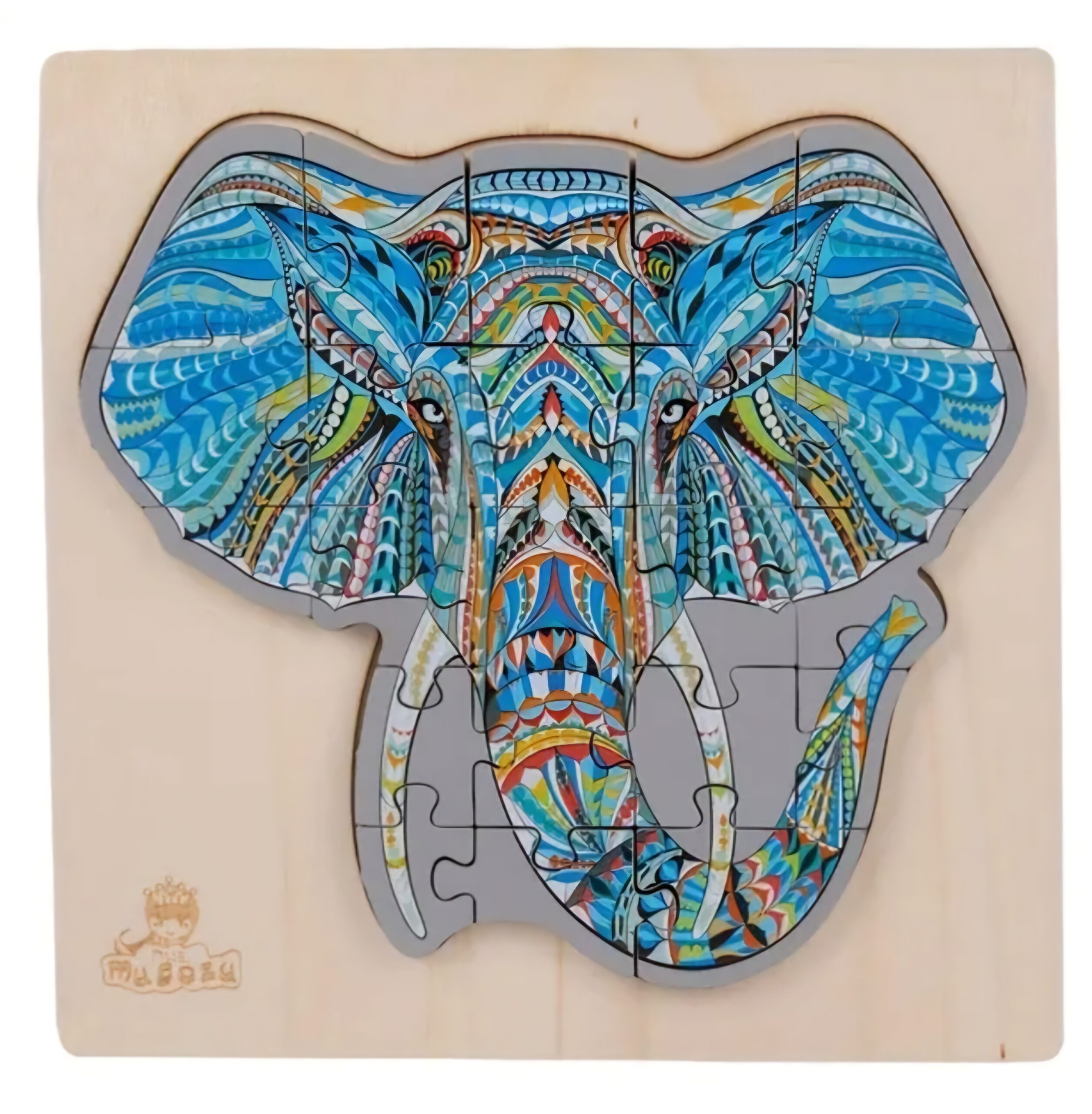 Puzzle Drewniane – Słoń z Dżungli