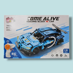 Zestaw klocków konstrukcyjnych – Come Alive niebieski z pilotem (433 el.)