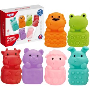Zwierzątka Gumowe Sensoryczne do Kąpieli – Psikające Wesołki! 6 sztuk Woopie