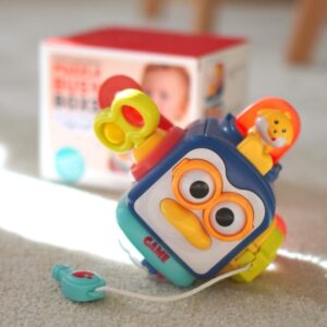 Interaktywna Kostka Sensoryczna  - Kolorowy Pingwin (Busy Box)